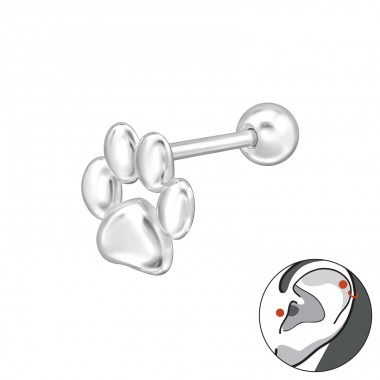 Tlapka piercing - Šperkovní Stříbro 925 Ear A4S49571