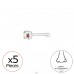 5 pcs Round 2mm - 925 Sterling Silver Nose Silver Piercing A4S48028