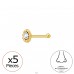 5 pcs Round Shape - 925 Sterling Silver Nose Silver Piercing A4S48060