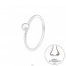 2mm Ball 10mm Hoop - 925 Sterling Silver Nose Silver Piercing A4S48088