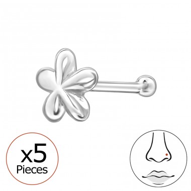 4 mm Flower - 925 Sterling Silver Silver A4S49713