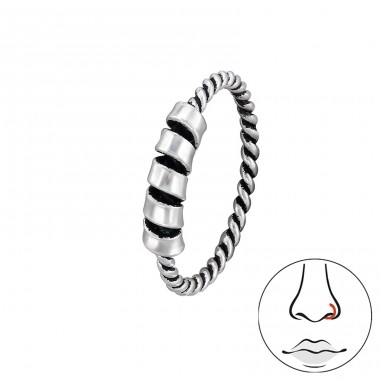 Twisted Oxidized - 925 Sterling Silver Silver A4S49716