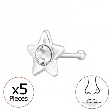 5 mm Hvězda - Šperkovní Stříbro 925 Silver A4S49842