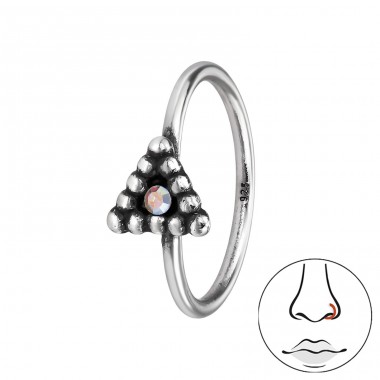 Triunghi De 4 mm Oxidat - Argint 925 Silver A4S49932