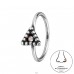 Triunghi De 4 mm Oxidat - Argint 925 Silver A4S49932
