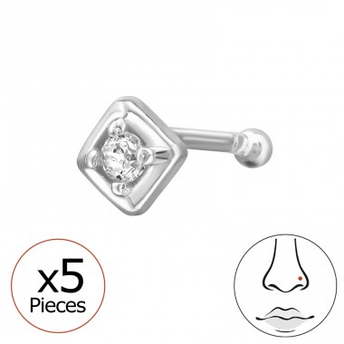Čtverec - Šperkovní Stříbro 925 Silver A4S50034