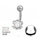 Mušle - Chirurgická Ocel 316 + Šperkovní Stříbro 925 Silver A4S50089