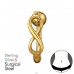 Infinity, Gold Plated - 316 Surgical Steel + 925 Sterling Silver Silver A4S50117