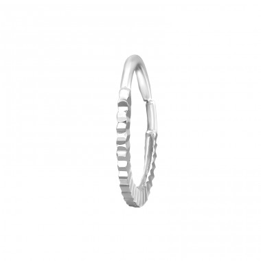 Patterned silver nose piercing - 925 Sterling Silver Silver A4S50287