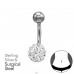 8 mm Ferido with Zircons - 316 Surgical Steel + 925 Sterling Silver Silver A4S50445