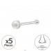 Round Pearl, 5x - 925 Sterling Silver Silver A4S50512
