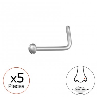 Titanium Half Ball nose piercing 2mm, (20 G)  5pcs - Titanium Titanium Nose Jewelry A4S47757