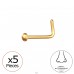 5 pcs Golden half Ball 2 mm (20 G) - Titanium Titanium Nose Jewelry A4S47758