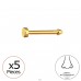 5 pcs Golden round piercing 2 mm (20 G - Titanium Titanium Nose Jewelry A4S47769