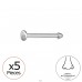 Titanium Half Ball nose piercing 2mm, (20 G) 5pcs - Titanium Titanium Nose Jewelry A4S47770