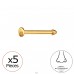 5 pcs Gold plated half ball 2 mm (20 G) - Titanium Titanium Nose Jewelry A4S47771
