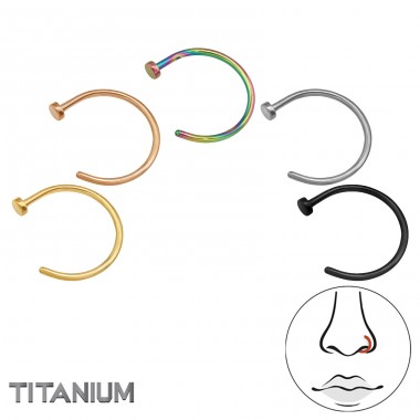 5 ks Kroužky do nosu Mix barev 0,8 mm (20G) - Titan Titanium Nose Jewelry A4S47779