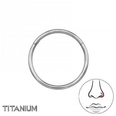 Silver Hoop 12mm - Titanium Titanium Nose Jewelry A4S47792