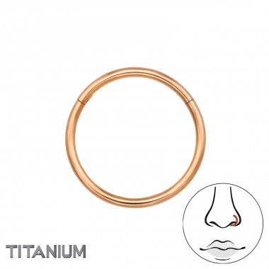 Cerc De 12 mm placat cu aur roz - Titan Titanium Nose Jewelry A4S47795