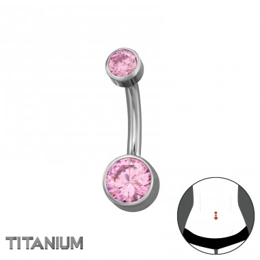 6mm Round Zirkon, Titanium - Titanium Steel A4S50528