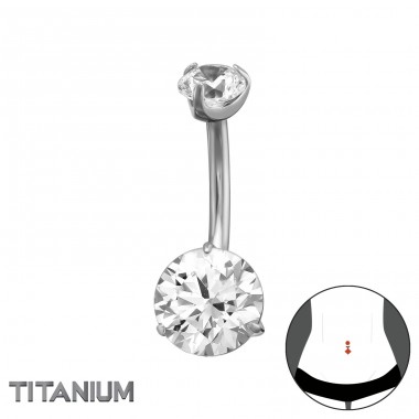 8 mm Round Zirkon, Titanium - Titanium Steel A4S50531
