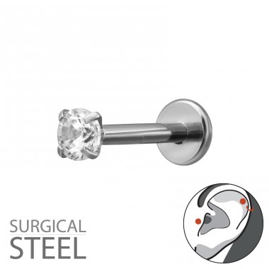 Zirconiu solitaire - Oțel Chirurgical 316 Steel A4S50542