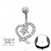 Heart With Star Curved Barbell Zinc & Stainless - 316 Surgical Steel + Zinc Steel A4S50599