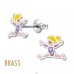 Gimnasta cu cristale - Alamă Kids Ear Studs & Earrings A4S50738