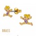 Gimnasta aurie cu cristale - Alamă Kids Ear Studs & Earrings A4S50739