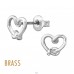 Knotted Heart Brass - Brass Earrings & Studs A4S50806
