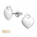 Heart Tag Padlock Brass - Brass Earrings & Studs A4S50820