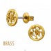 Tree Of Life 18K Gold Plated Brass - Brass Earrings & Studs A4S50831