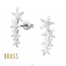 4 Stars in line - Brass Earrings & Studs A4S50865