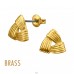 Celtic Knot Triangle Gold Plated Brass - Brass Earrings & Studs A4S50874