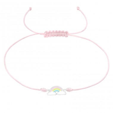Regenbogen - 925er Silber + Nylonschnur Armbänder für Kinder A4S39665