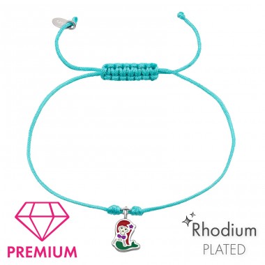 Meerjungfrau - Premium - 925 Sterling Silber + Nylonschnur Armbänder für Kinder A4S40652