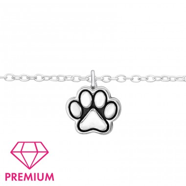 Oxidierte Pfote - Schmuck Silber 925 Armbänder für Kinder A4S43655