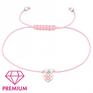 Pfote - Premium - Schmuck Silber 925 + Nylonschnur Armbänder für Kinder A4S43690