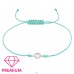 Cochilie / Scoica pe bratara albastra - Premium* - Cablu De Nailon + Argint 925 Brăţară A4S43699
