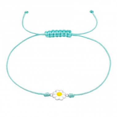 Gänseblümchen - 925 Sterling Silber + Nylonschnur Armbänder für Kinder A4S44773