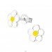 Floare din Argint - Argint 925 Cercei cu surub colorati A4S10576