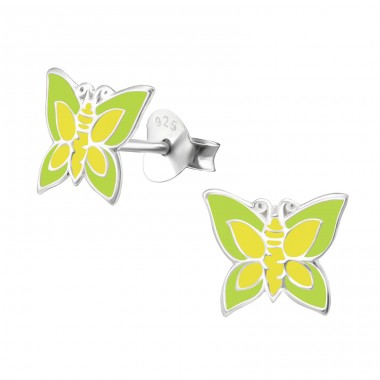 Fluture din Argint - Argint 925 Cercei cu surub colorati A4S11921