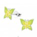 Fluture din Argint - Argint 925 Cercei cu surub colorati A4S11921
