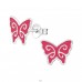 Butterfly - 925 Sterling Silver Ear studs with enamel colors A4S12440
