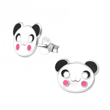 Strieborná Panda - Striebro 925 Farebné puzetové náušnice A4S12444