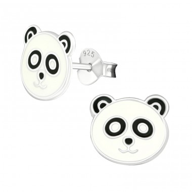 Strieborná Panda - Striebro 925 Farebné puzetové náušnice A4S17256