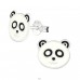 Strieborná Panda - Striebro 925 Farebné puzetové náušnice A4S17256