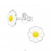 Daisy - 925 Sterling Silver Ear studs with enamel colors A4S17356
