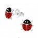 Ladybug - 925 Sterling Silver Ear studs with enamel colors A4S17704