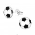 Football - 925 Sterling Silver Ear studs with enamel colors A4S19697